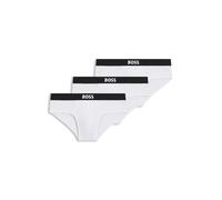 BOSS Hommes HipBr 3P One Lot de Trois Slips en Coton Stretch avec Taille logotée