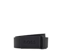 BOSS Hommes Icon-S1 Ceinture en cuir italien en relief avec boucle plate