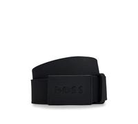 BOSS Hommes Icon-S1 Ceinture en cuir italien avec boucle plate texturée