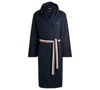 BOSS Peignoir long 'Iconic F' bleu foncé, Taille S