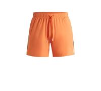 BOSS Short de bain avec rayures emblématiques et logo - Style Iconic, 50491594 Orange S
