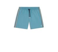 BOSS Short de bain avec rayures emblématiques et logo - Style Iconic, 50491594 bleu clair L