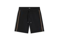 BOSS Short en molleton de coton avec bandes et cordon de serrage - Style Iconic Shorts, 50545595 Noir M
