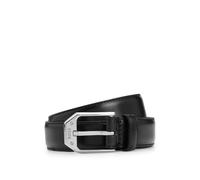 BOSS Hommes Jemio Sz40 Ceinture en cuir de buffle avec boucle logo et garniture argentée