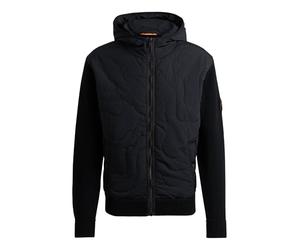 BOSS Hommes Kalbero Veste matelassée à la Coupe décontractée en mélange de matières