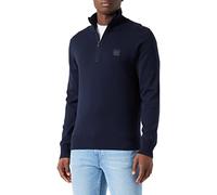 BOSS Hommes Kanobix Pull à Encolure zippée, confectionné en Maille de Coton et de Cachemire