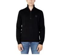 BOSS Hommes Kanobix Pull à Encolure zippée, confectionné en Maille de Coton et de Cachemire