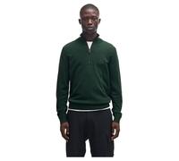 BOSS Hommes Kanobix S Pull en Coton et Cachemire avec Encolure zippée et Patch logoté