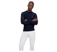 BOSS Hommes Kanovano Pull à col Rond en Coton et Cachemire à Logo