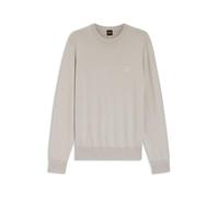 BOSS Pull en maille de coton et de cachemire avec étiquette logo - Style Kanovano_S, 50527583 Gris chiné XL