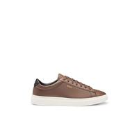 BOSS Hommes Kieran Tenn Baskets en Cuir Lisse à Lacets et Logos