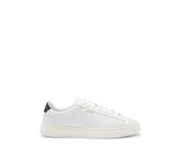 BOSS Baskets en cuir lisse à lacets et logos - Style Kieran_Tenn_bu, 50536480 Blanc 45