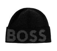 BOSS Hommes Lamico Hat Bonnet en coton et laine à logo en maille