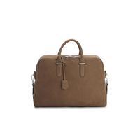 BOSS Sac de voyage en cuir grainé avec porte-clés détachable - Style Madison-B1_Holdall, 50548231 Brun chiné pcs.
