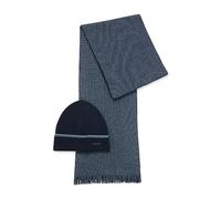 BOSS Hommes Mind SET Coffret cadeau composé d’une écharpe et d’un bonnet