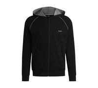 BOSS Sweat zippé à capuche en coton stretch avec logo brodé - Style Mix&Match Jacket H, 50515392 Noir XXL