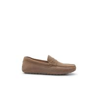BOSS Hommes Noel Mocc Mocassins confectionnés au Portugal en Cuir suédé avec Finition Penny