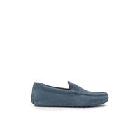 BOSS Hommes Noel Mocc Mocassins confectionnés au Portugal en Cuir suédé avec Finition Penny