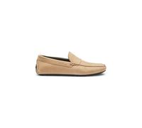 BOSS Hommes Noel Mocc Mocassins en Cuir Nubuck avec Semelle à Picots