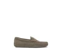 BOSS Hommes Noel Mocc Mocassins en Cuir suédé avec Finition Penny