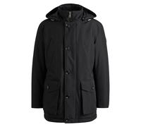 BOSS Parka Relaxed Fit en tissu ottoman déperlant - Style Osiass, 50499551 Noir 52