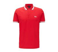 BOSS Hommes Paddy Polo en piqué de Coton avec col et Poignets rayés