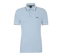 BOSS Polo en coton biologique avec logos contrastants - Style Paddy, 50469055 bleu clair S