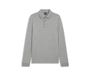 BOSS Hommes Pado 30 Polo à Manches Longues en Coton Interlock avec Logo