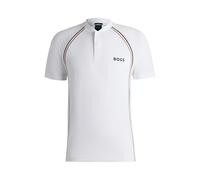 Polo BOSS Green Pariq TOC Mesh manches courtes blanc noir - L