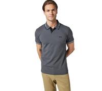 BOSS Hommes Paul Curved Polo Slim Fit en Coton Stretch à Logo incurvé
