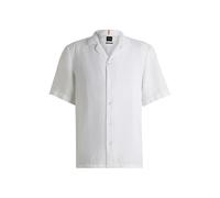 BOSS Hommes Rayer M Chemise Regular en Lin