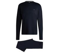 BOSS Hommes Relax Long Set Pyjama en Coton Interlock à monogrammes Double B