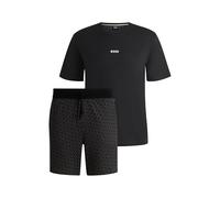 BOSS Hommes Relax Short Set Coffret Cadeau Pyjama en Coton avec Logo et monogrammes