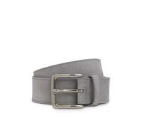 BOSS Hommes Ronnie-Sd-St Sz35 Ceinture en cuir suédé avec boucle argentée à logo gravé