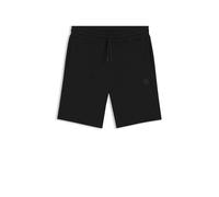 Hugo Boss Short Sewalk en molleton de coton, écusson logoté – Noir L Homme