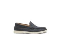 BOSS Hommes Sienne Loaf Mocassins en Cuir suédé avec Logo embossé