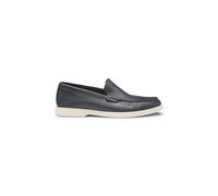 BOSS Hommes Sienne Loaf Mocassins en Cuir suédé avec Logo gravé en Creux
