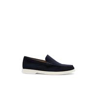 BOSS Hommes Sienne Loaf Mocassins en Cuir suédé avec Semelle extérieure Contrastante