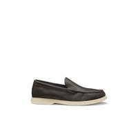 BOSS Hommes Sienne Mocc Mocassins en Cuir foulonné avec Logo