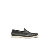 BOSS Hommes Sienne Mocc Mocassins en Cuir foulonné avec Logo