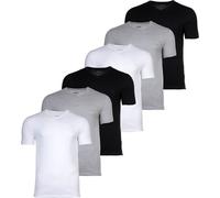 BOSS Hommes T-Shirt, lot de 6 - TShirtVN Classic, maillot de corps, col V, coton blanc/gris/noir L