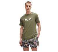 BOSS Hommes T-Shirt RN T-Shirt Regular en Jersey de Coton avec Protection Anti-UV SPF 50+