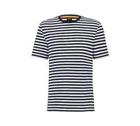 BOSS Hommes TalesStripe T-Shirt Relaxed Fit en Coton Pur à Rayures Horizontales