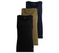 BOSS Hommes Tank Top 3P Classic Lot de Trois débardeurs en Coton à Logos brodés