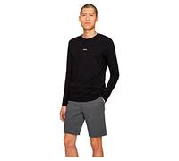 BOSS Hommes TChark T-Shirt en Coton Stretch à Manches Longues et Logo imprimé