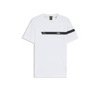 BOSS T-shirt en coton stretch à logo et rayures - Style Tee 2, 50501227 Blanc L