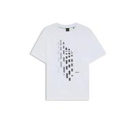 BOSS T-shirt en coton stretch à imprimé géométrique - Style Tee GRX Zone, 50543808 Blanc M