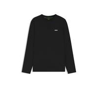 BOSS T-shirt à manches longues en coton stretch avec logo contrastant - Style Tee Long, 50506365 Noir XXL