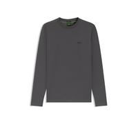 BOSS T-shirt à manches longues en coton stretch avec logo contrastant - Style Tee Long, 50506365 Gris sombre M