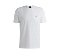 BOSS Hommes Tee T-Shirt Regular en Coton Stretch avec Logo Contrastant